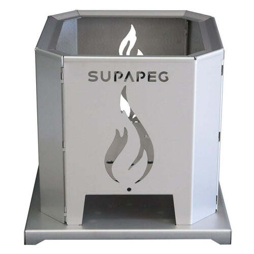 SUPA PEG Cube Stainless Steel Firepit