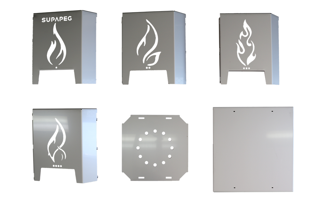 SUPA PEG Cube Stainless Steel Firepit