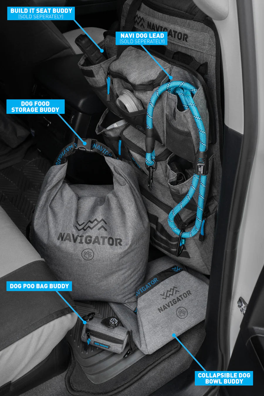 NAVIGATOR 3 Piece Dog Travel Buddies