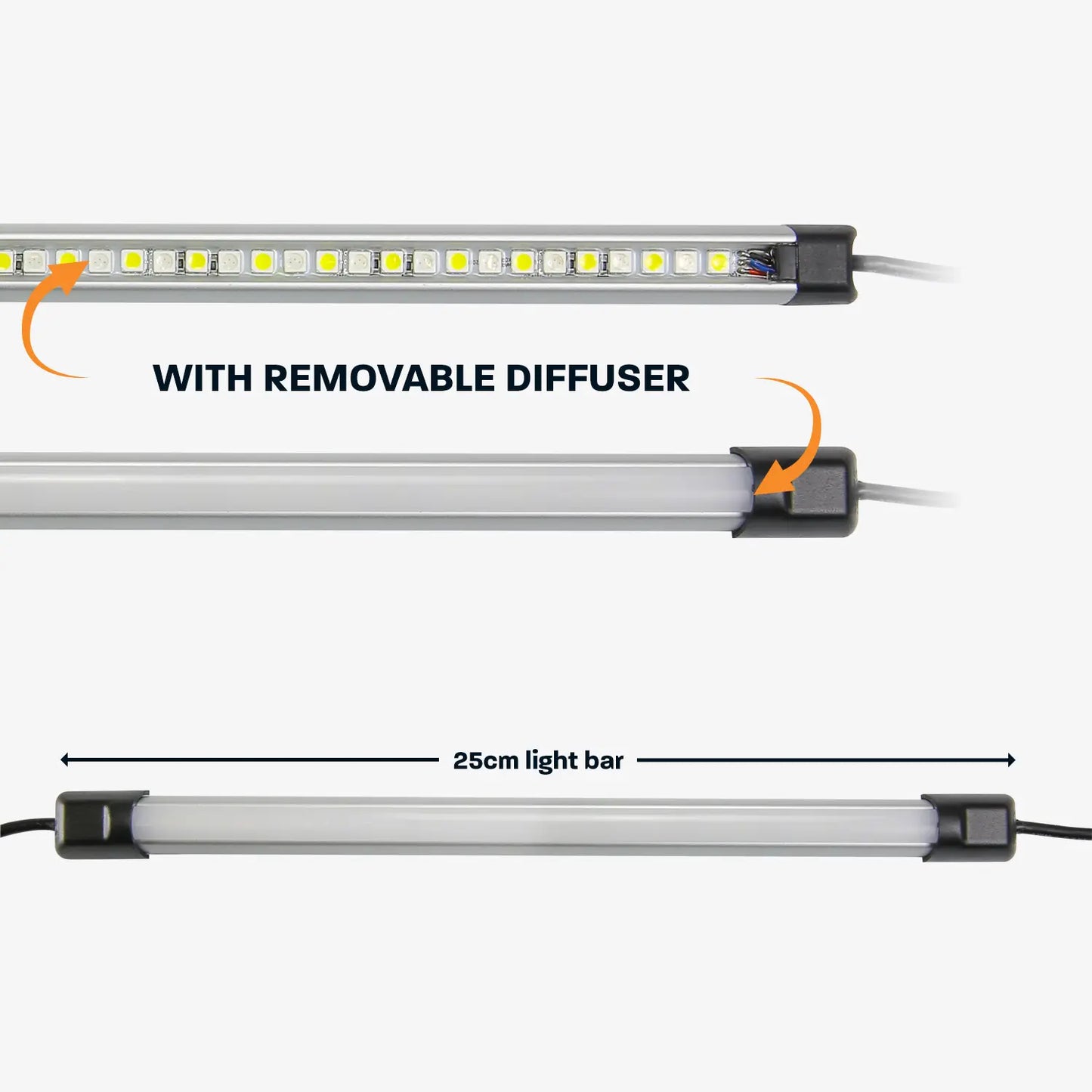 HARDKORR Super Bright White and Orange LED Light