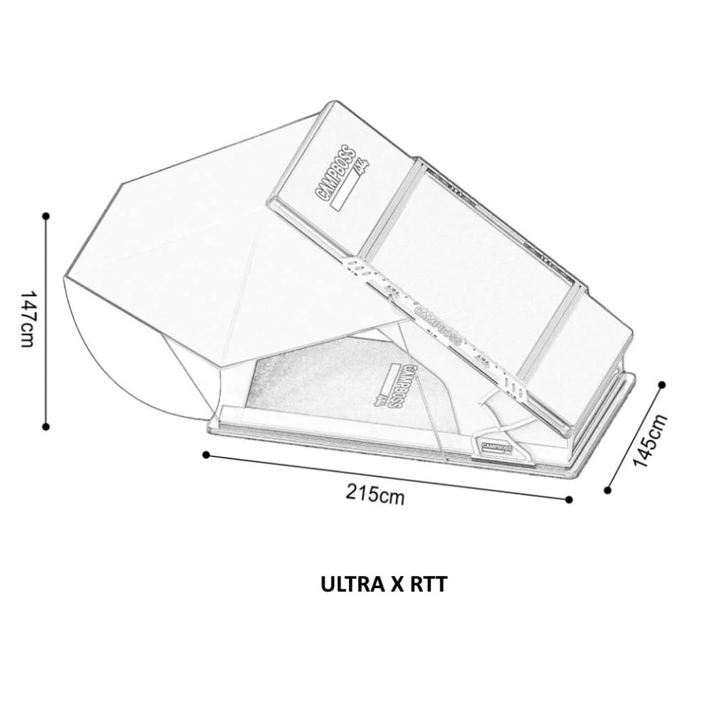 CAMPBOSS ULTRA X 1.4 ROOFTOP TENT