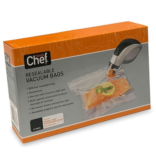 TRAVEL CHEF Resealable Vacuum Bags